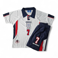 Image 2 of Eng 1998 Beckham kids retro kit