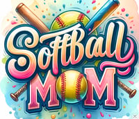 Image 1 of Softball Mom pink