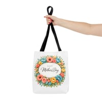 Image 3 of Mother's Day Floral Tote Bag – "Happy Mother's Day" Spring Flower Gift