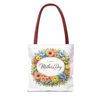 Image 4 of Mother's Day Floral Tote Bag – "Happy Mother's Day" Spring Flower Gift
