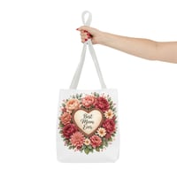 Image 15 of Best Mom Ever Floral Tote Bag — Mother's Day Gift Canvas Shopper