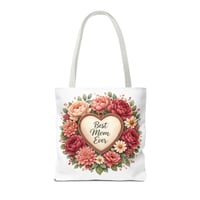 Image 16 of Best Mom Ever Floral Tote Bag — Mother's Day Gift Canvas Shopper