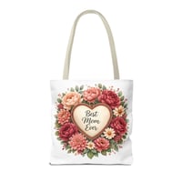 Image 22 of Best Mom Ever Floral Tote Bag — Mother's Day Gift Canvas Shopper