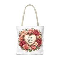 Image 24 of Best Mom Ever Floral Tote Bag — Mother's Day Gift Canvas Shopper