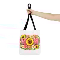 Image 3 of Mom Floral Sunflower Tote Bag – Mother’s Day Gift, Floral MOM Canvas Tote