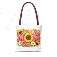 Image 4 of Mom Floral Sunflower Tote Bag – Mother’s Day Gift, Floral MOM Canvas Tote