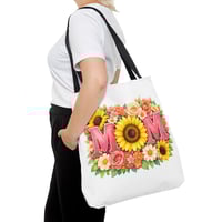 Image 15 of Mom Floral Sunflower Tote Bag – Mother’s Day Gift, Floral MOM Canvas Tote
