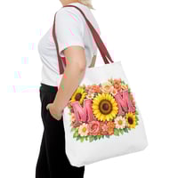 Image 19 of Mom Floral Sunflower Tote Bag – Mother’s Day Gift, Floral MOM Canvas Tote