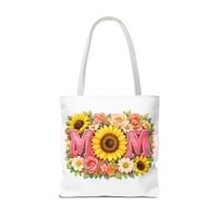 Image 22 of Mom Floral Sunflower Tote Bag – Mother’s Day Gift, Floral MOM Canvas Tote