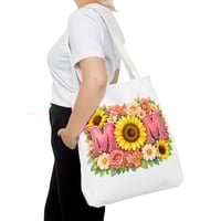 Image 23 of Mom Floral Sunflower Tote Bag – Mother’s Day Gift, Floral MOM Canvas Tote