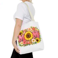 Image 25 of Mom Floral Sunflower Tote Bag – Mother’s Day Gift, Floral MOM Canvas Tote