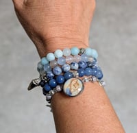 Image 1 of Custom Patron Saint Gemstone Charm Bracelet