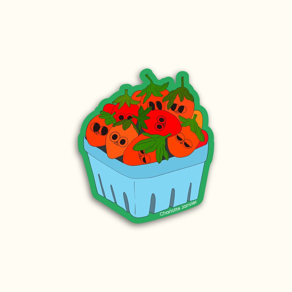 Image of A6 CUT OUT CARD - STRAWBERRIES