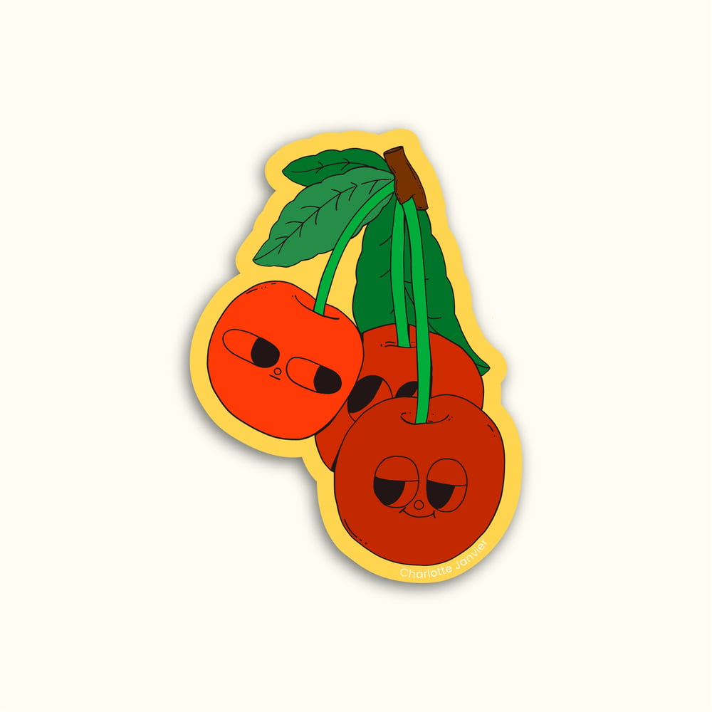 Image of A6 CUT OUT CARD - CHERRIES