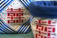 Image 3 of Double Happiness Handprinted Fabric Storage Basket, Crafts Project BagProduct