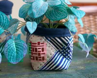 Image 4 of Double Happiness Handprinted Fabric Storage Basket, Crafts Project BagProduct