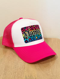 Image 3 of Rainbow Leopard Print Mama Hat