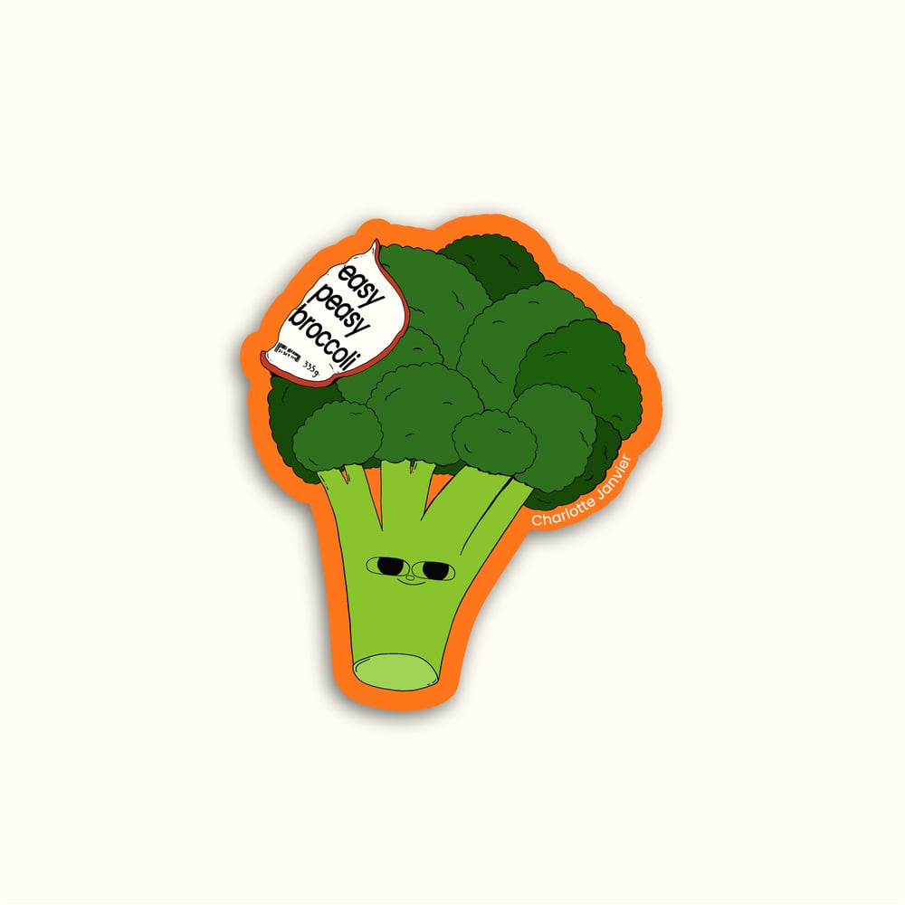 Image of A6 CUT OUT CARD - EASY PEASY BROCCOLI