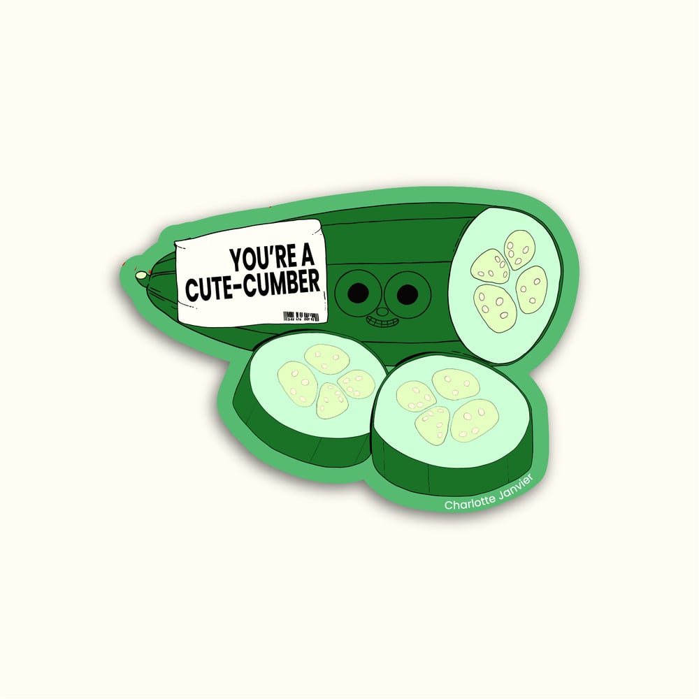 Image of A6 CUT OUT CARD - CUTE-CUMBER