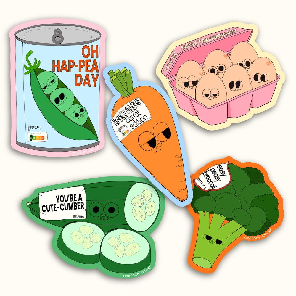 Image of PACK OF A6 CUT OUT CARD - EAT YOUR GREENS