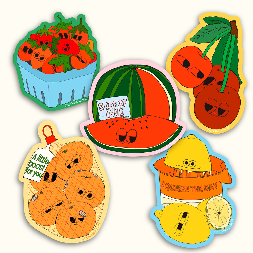 Image of PACK OF A6 CUT OUT CARD - FRUIT LOVER