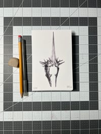 Witch King Helmet Pen Illustration 4x6 Print