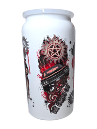 Image 3 of Saving People, Hunting Things Stainless Steel 16oz Can Cup with Lid