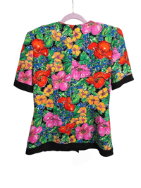 Image 2 of Vintage Talbots Colorful Flower Blazer