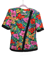 Image 1 of Vintage Talbots Colorful Flower Blazer