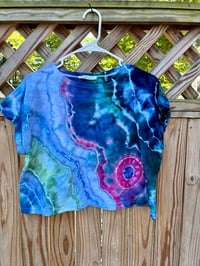 Image 1 of Medium Sneaky 😈 Donut ⭕️Roll Sleeve Crop Top