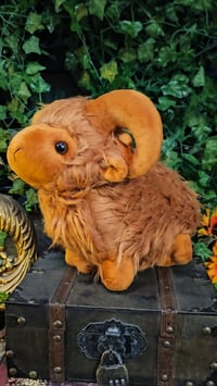 Image 5 of 👑The Armored Kingdom Baby SnuggleHorn Sheep Plushie 