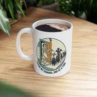 Image 3 of Facing My Demons One At A Time Ceramic Mug — Vintage Style Motivational Coffee Cup