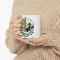 Image 4 of Facing My Demons One At A Time Ceramic Mug — Vintage Style Motivational Coffee Cup
