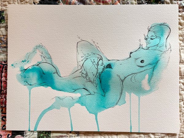 Image of Wave Study - Original 9”x12”