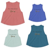 Image 5 of Key Graphic Crop Top — "I'm a little door key" Vintage Key Tee