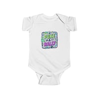 Infant Bodysuit — "Puke & Rally" Funny Baby Onesie, Cute Neon Graphic Newborn Gift