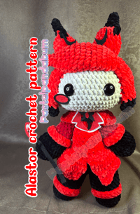 Image 1 of Hazbin Hotel - Alastor crochet pattern PDF
