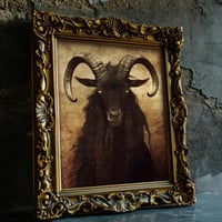 Image 2 of Black Phillip - Folk Horror Goat Print