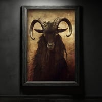 Image 3 of Black Phillip - Folk Horror Goat Print