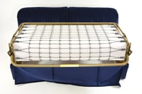 Image 7 of Banquette convertible bleu rayé