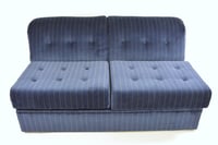 Image 2 of Banquette convertible bleu rayé