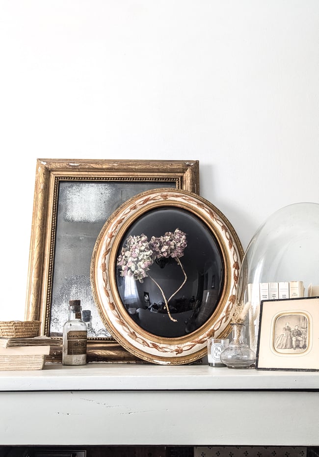 Grand cadre Napoléon 3 verre bombé 