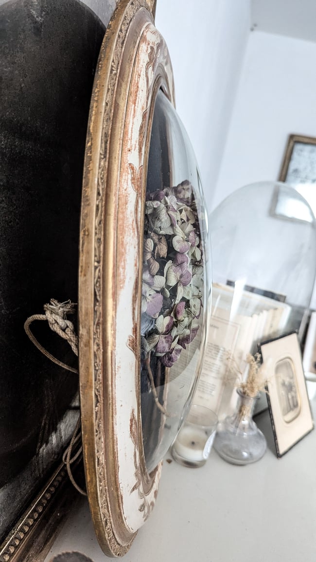 Grand cadre Napoléon 3 verre bombé 