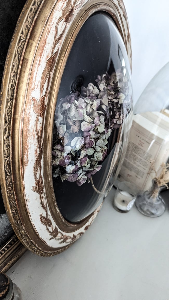 Grand cadre Napoléon 3 verre bombé 