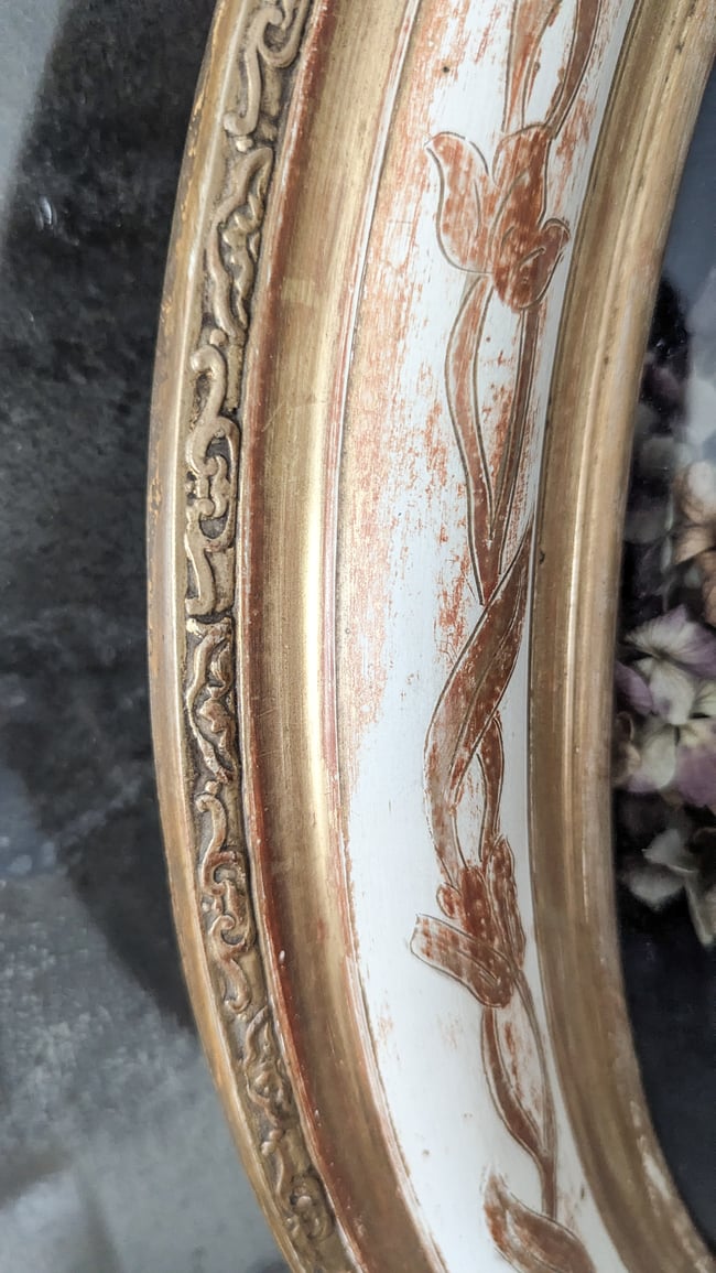 Grand cadre Napoléon 3 verre bombé 