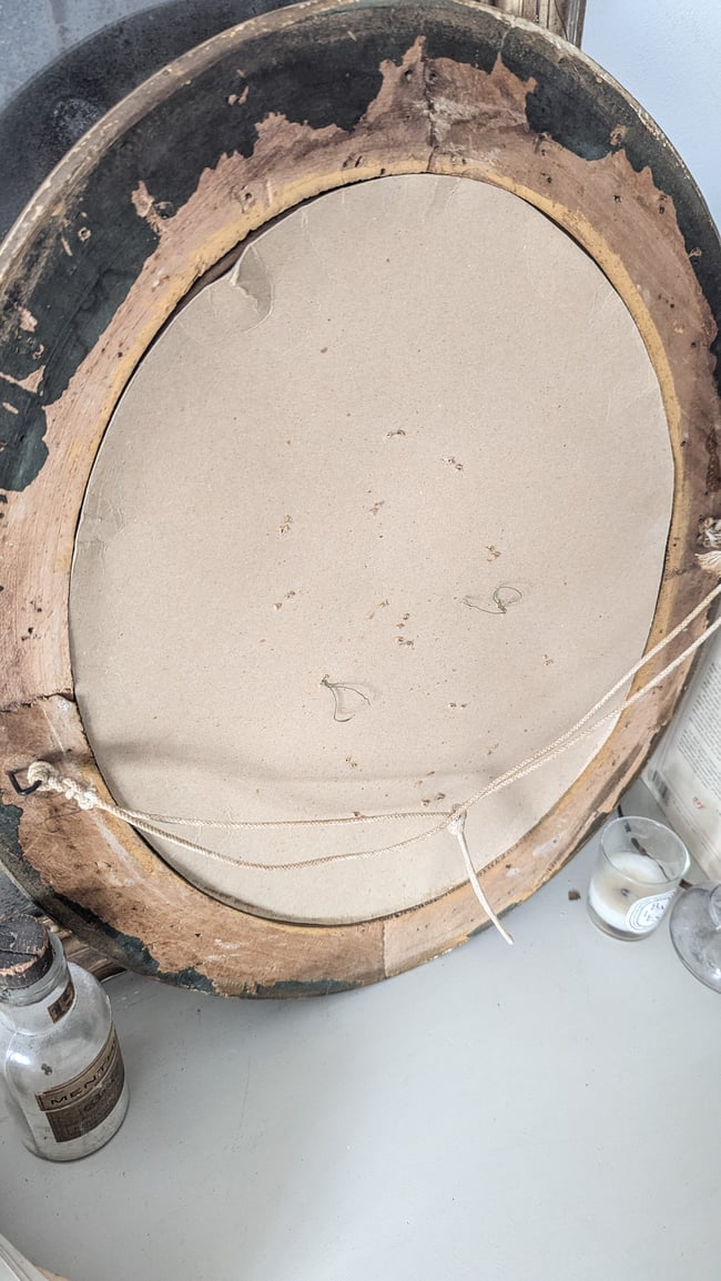 Grand cadre Napoléon 3 verre bombé 