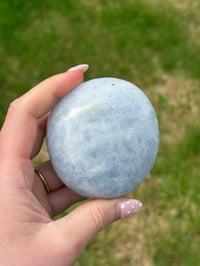Image 2 of Blue Calcite Palmstones