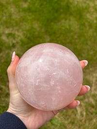 Image 2 of Rose Quartz Statement Sphere