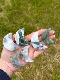 Image 1 of Moss Agate Moons