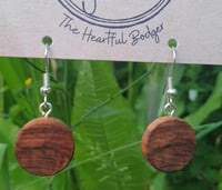 Image 1 of Wooden Earrings, Artistic Dangle Jewelry, Eco-Friendly Accessories, Unique Gift for Her, Natural ...
